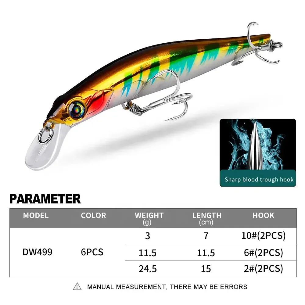 Lureswholesale® Floating Minnow Lure 3g 11.5g 24.5g