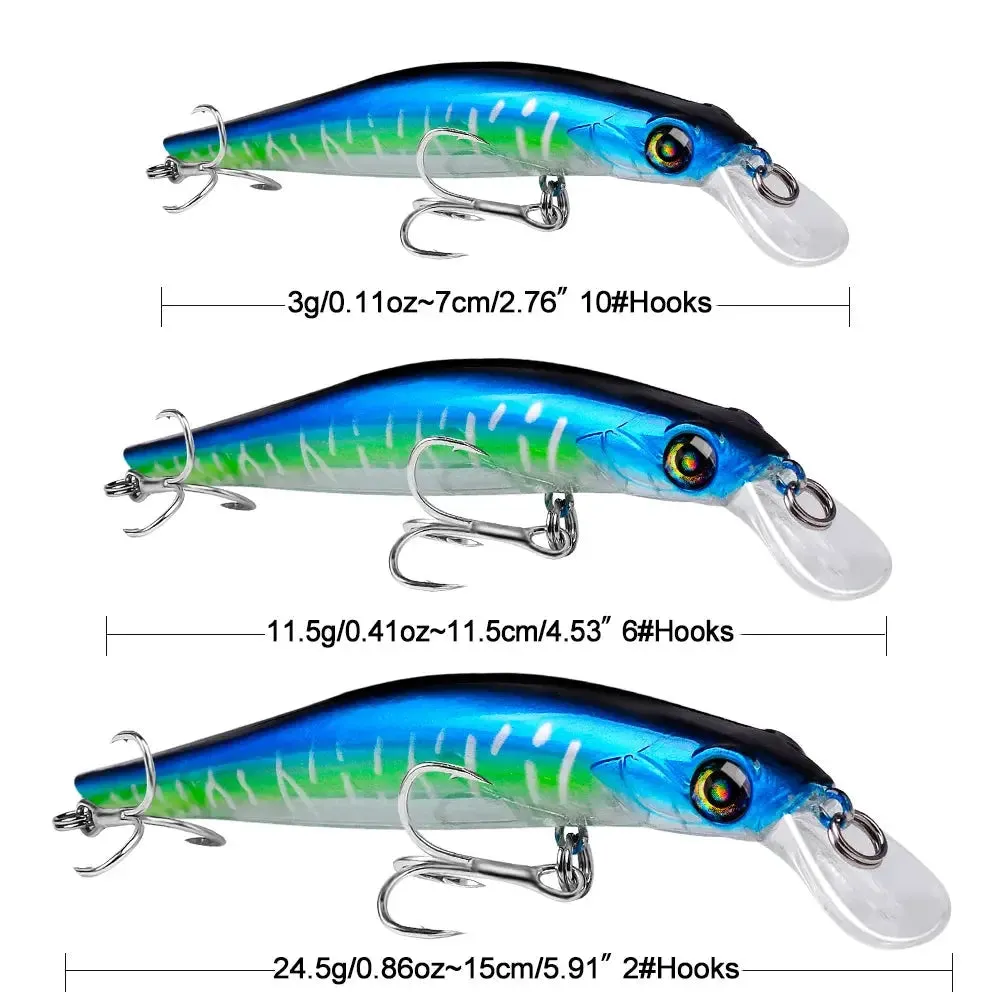 Lureswholesale® Floating Minnow Lure 3g 11.5g 24.5g