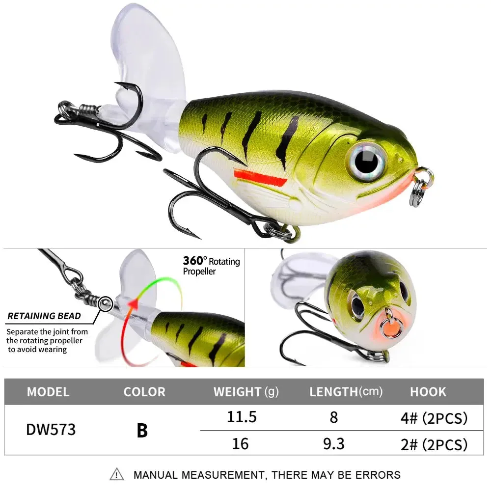 Lureswholesale® Floating Whopper Popper Fishing Lure 11.5g 16g