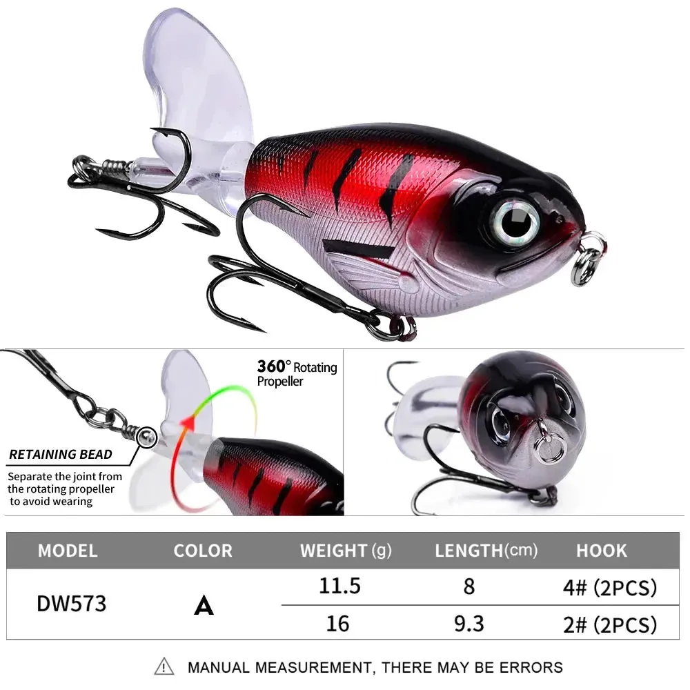 Lureswholesale® Floating Whopper Popper Fishing Lure 11.5g 16g