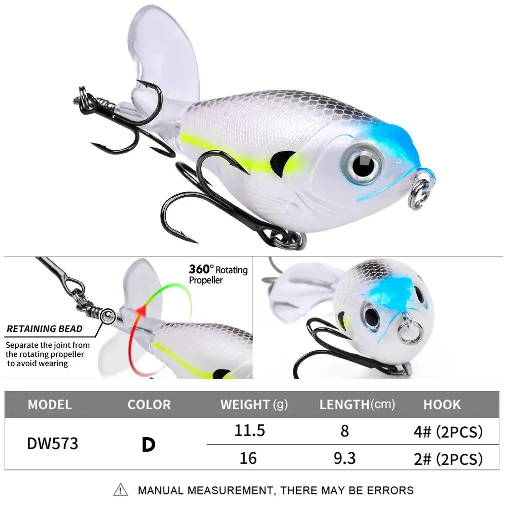 Lureswholesale® Floating Whopper Popper Fishing Lure 11.5g 16g