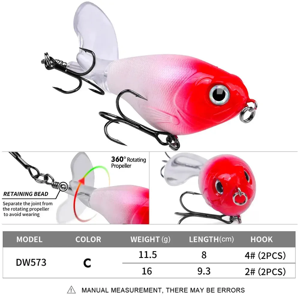 Lureswholesale® Floating Whopper Popper Fishing Lure 11.5g 16g