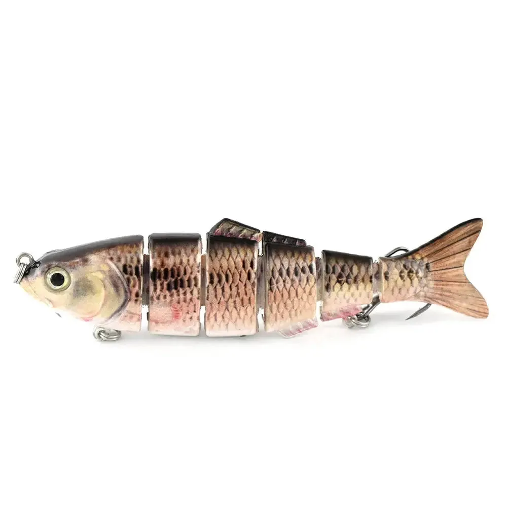 Lureswholesale® High quality plastic lure 6 segment swim bait