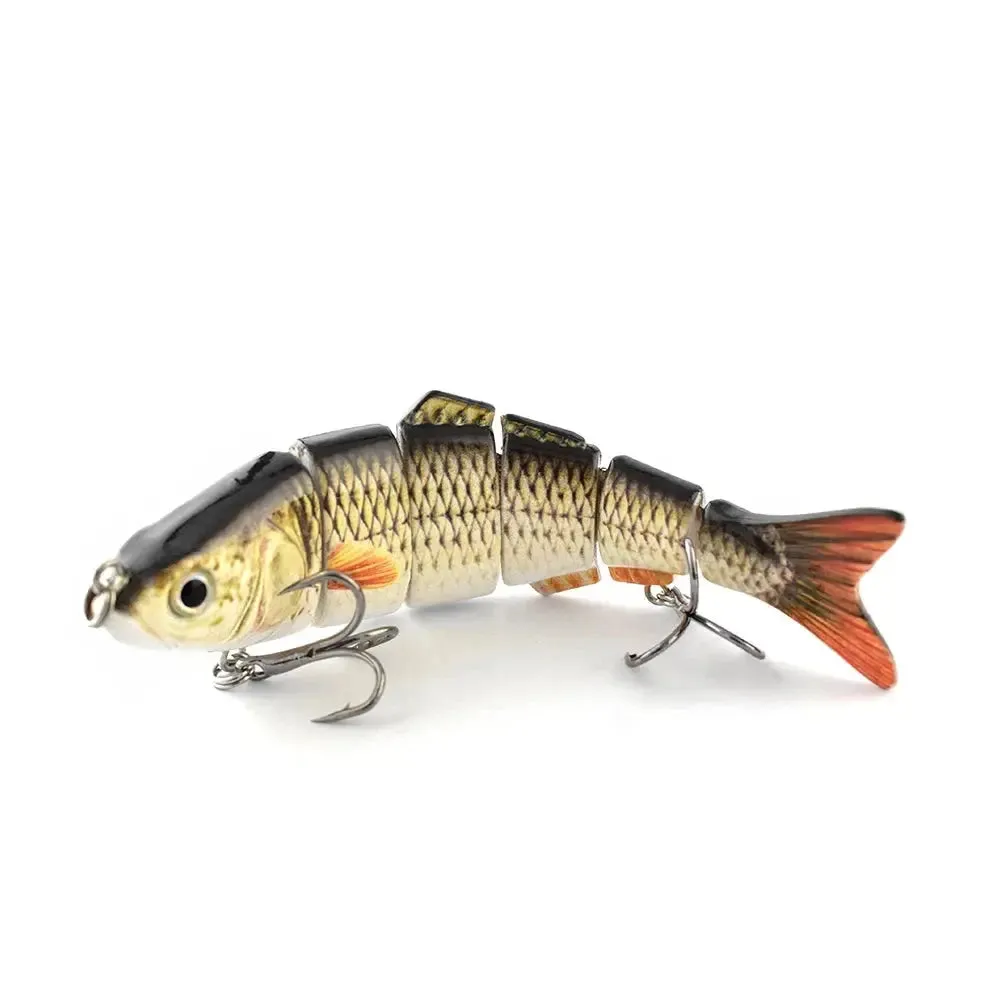 Lureswholesale® High quality plastic lure 6 segment swim bait