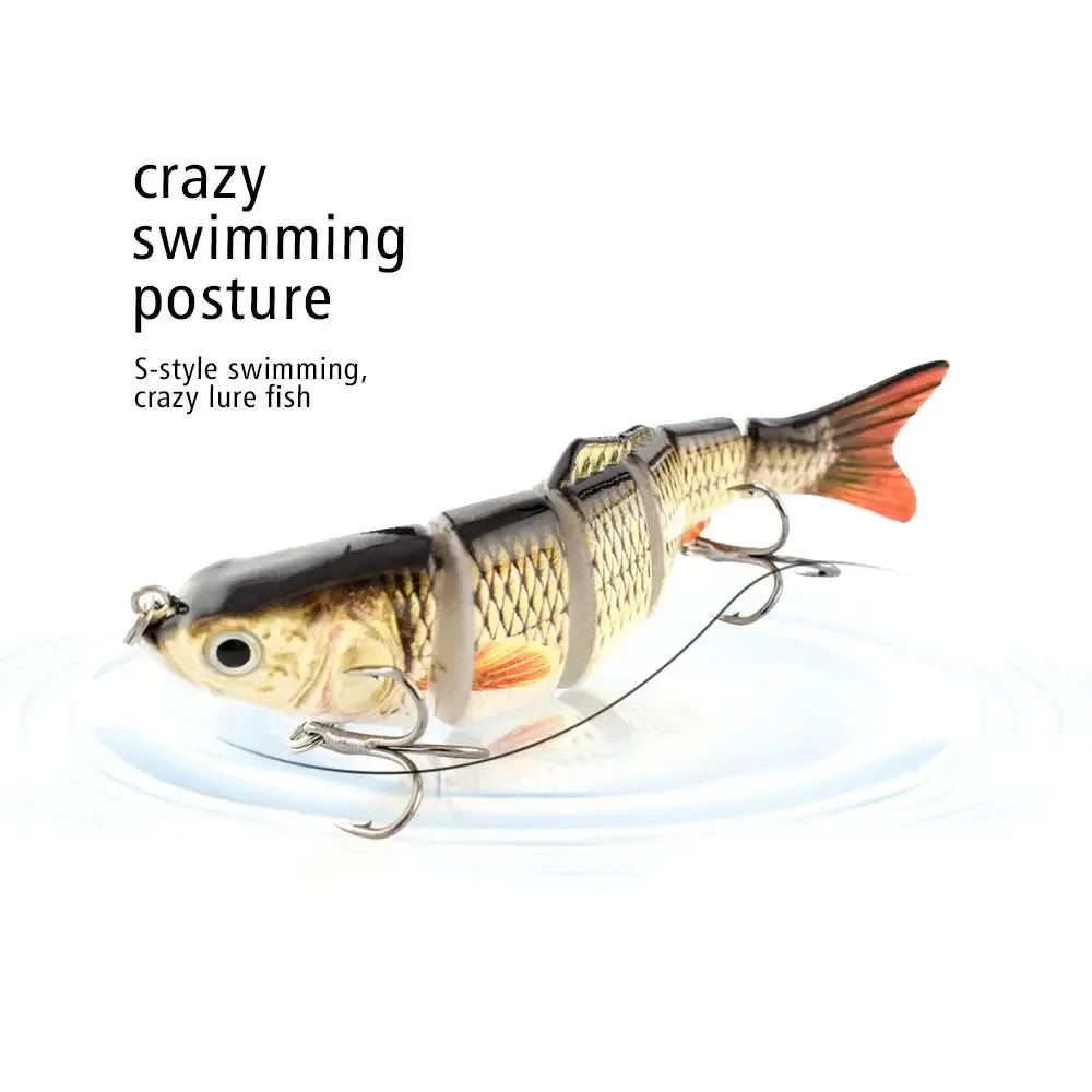Lureswholesale® High quality plastic lure 6 segment swim bait