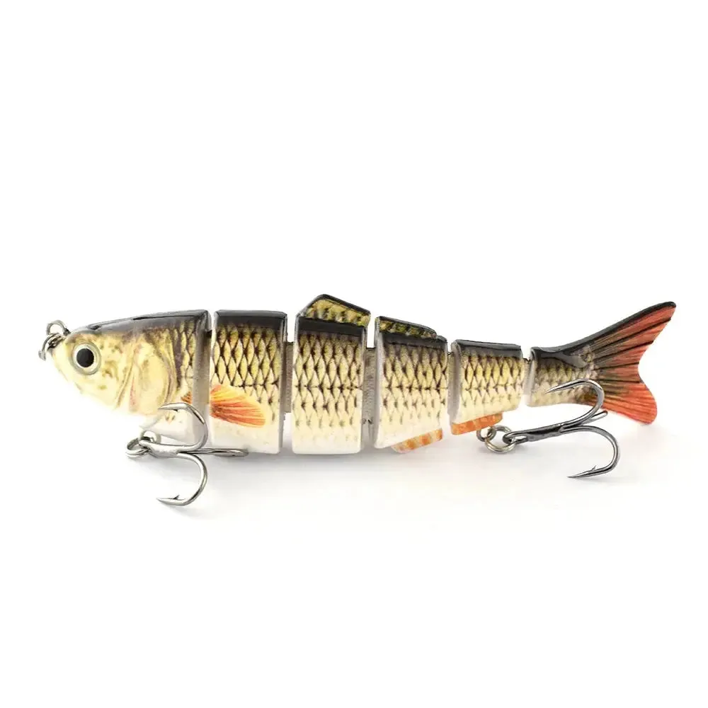 Lureswholesale® High quality plastic lure 6 segment swim bait