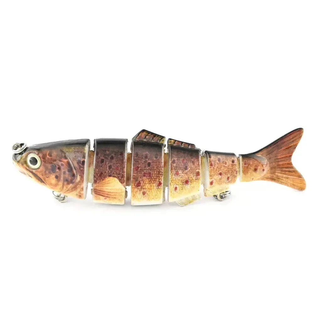 Lureswholesale® High quality plastic lure 6 segment swim bait