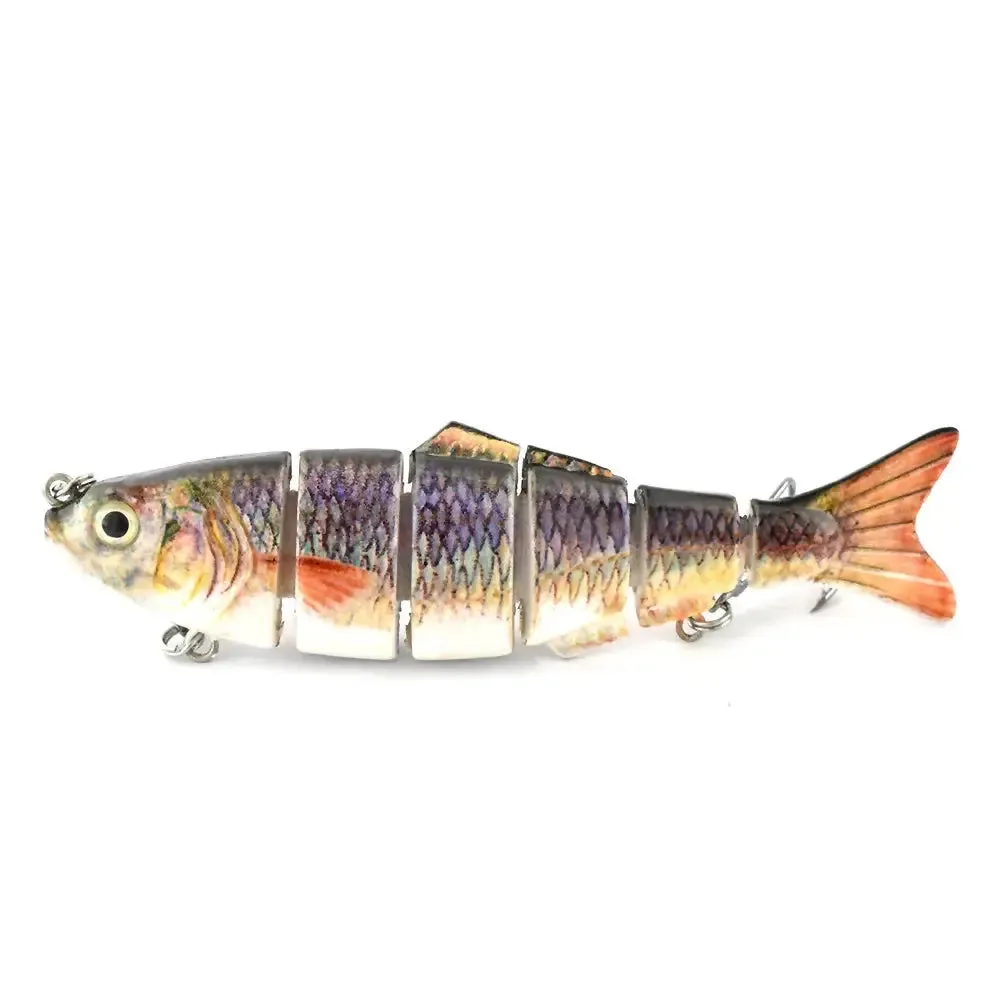 Lureswholesale® High quality plastic lure 6 segment swim bait