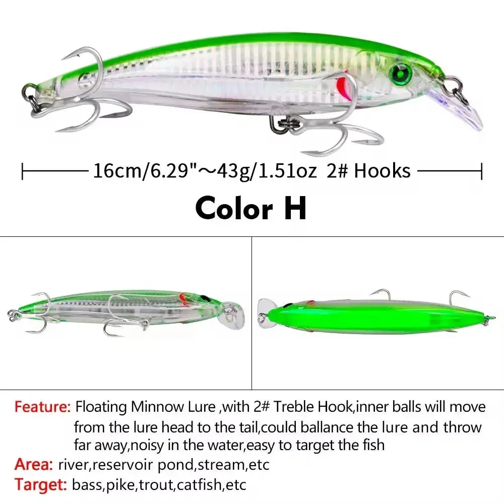 Lureswholesale® Jerkbait Minnow Lures for Freshwater And Saltwater