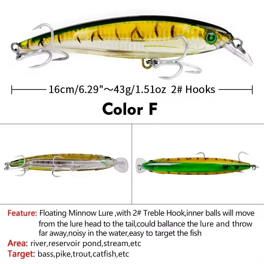 Lureswholesale® Jerkbait Minnow Lures for Freshwater And Saltwater