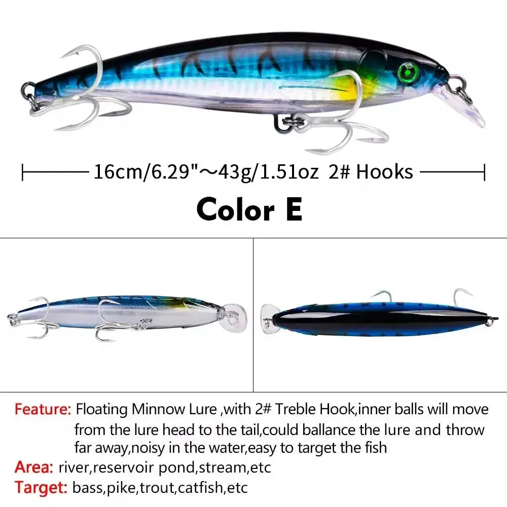 Lureswholesale® Jerkbait Minnow Lures for Freshwater And Saltwater