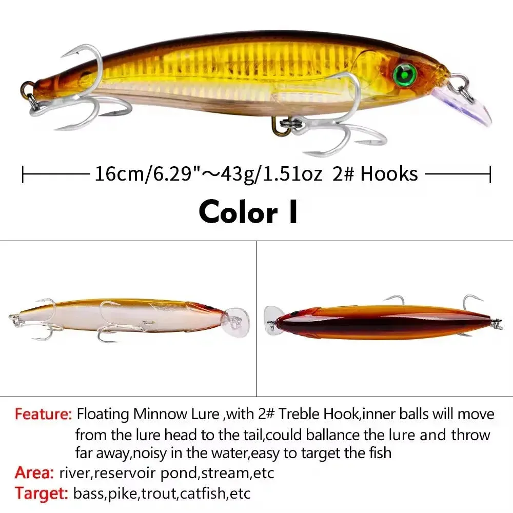 Lureswholesale® Jerkbait Minnow Lures for Freshwater And Saltwater