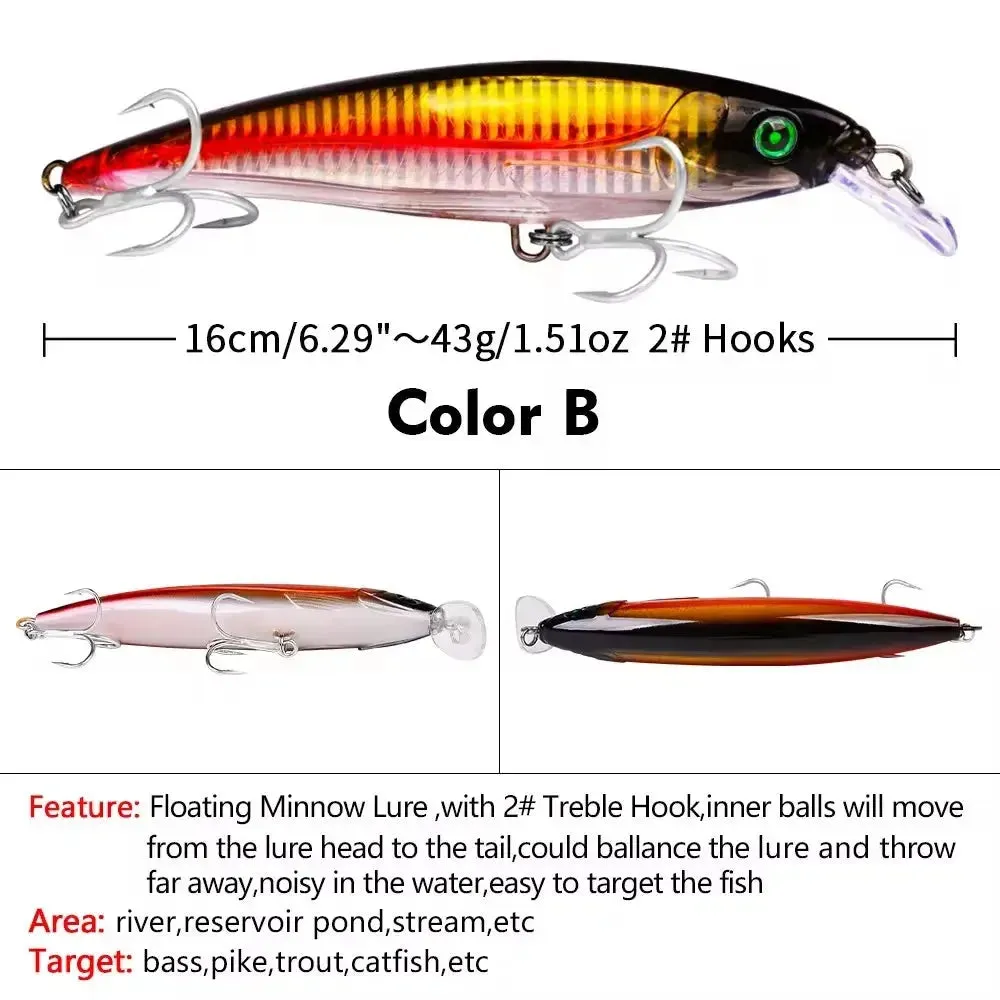 Lureswholesale® Jerkbait Minnow Lures for Freshwater And Saltwater