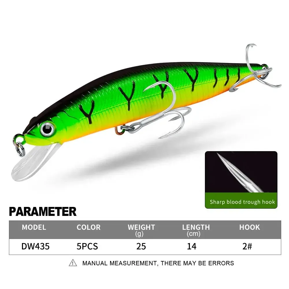 Lureswholesale® Lifelike Hard Plastic Minnow Swim Fishing Lure