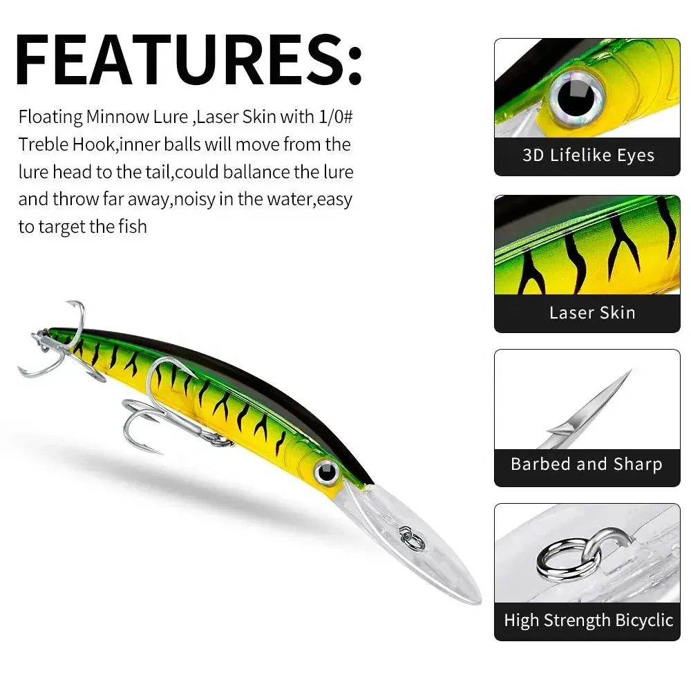 Lureswholesale® Minnow 27g 17cm Floating Bass Baits
