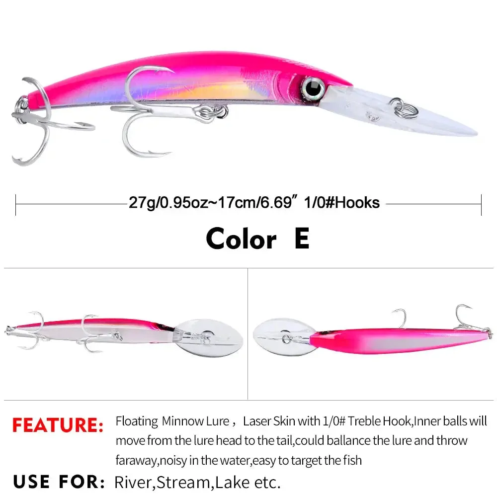 Lureswholesale® Minnow 27g 17cm Floating Bass Baits