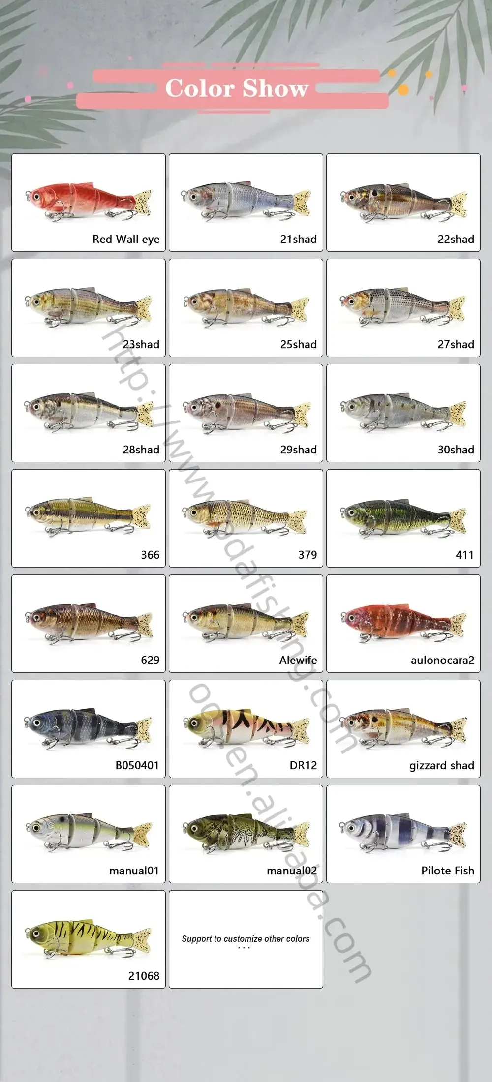 Lureswholesale® New 4 Section Softtail Plastic Shad Lure
