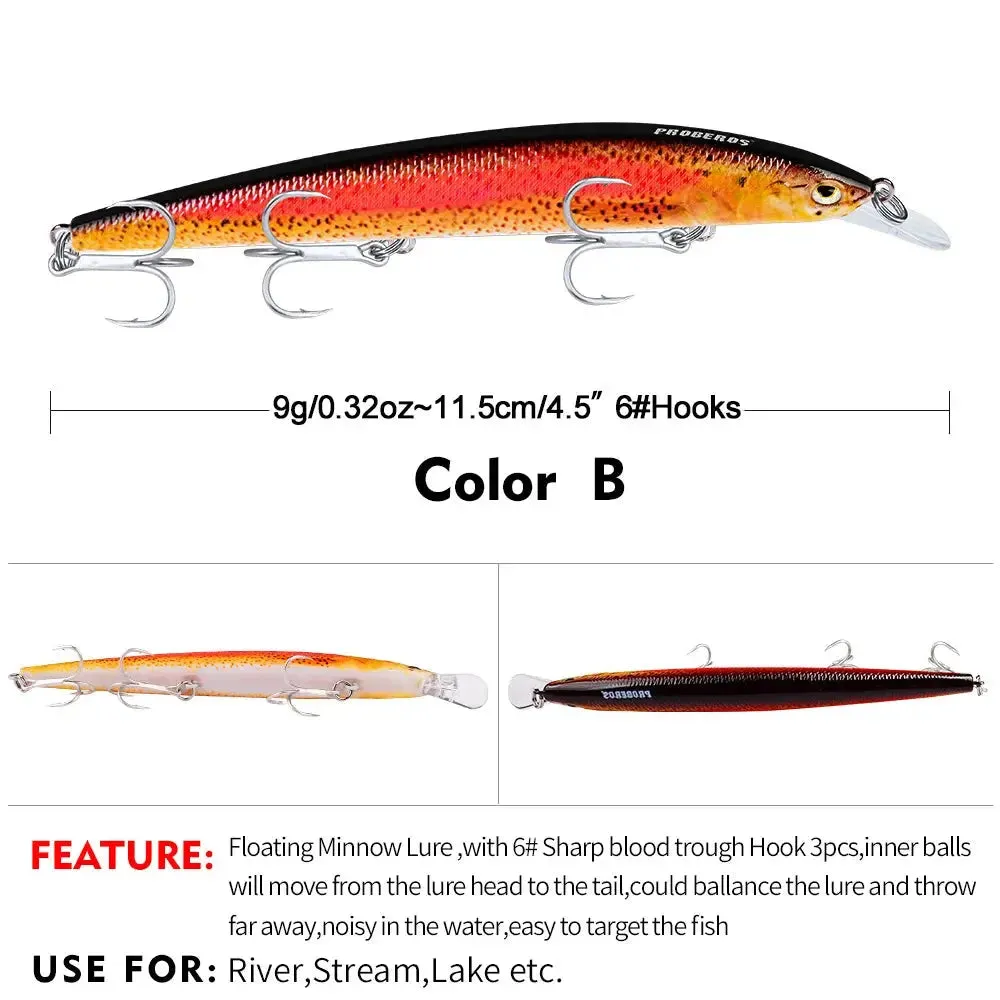 Lureswholesale® New Minnow Plastic hard bait 11.5cm-9g