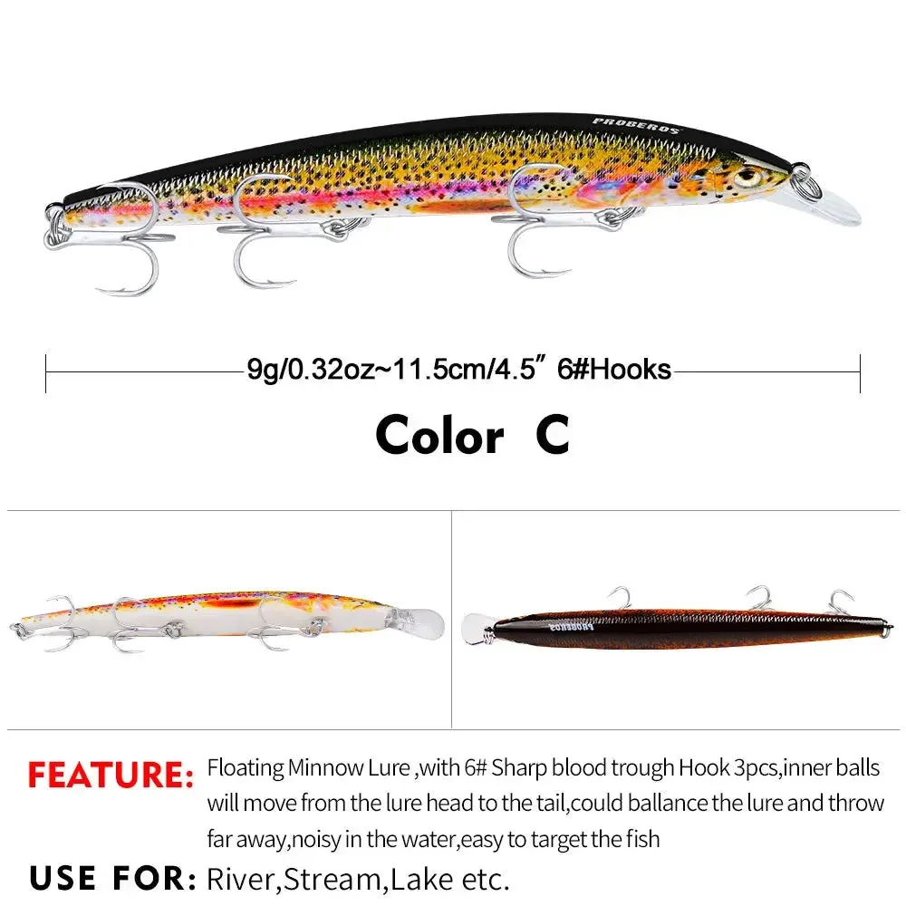 Lureswholesale® New Minnow Plastic hard bait 11.5cm-9g