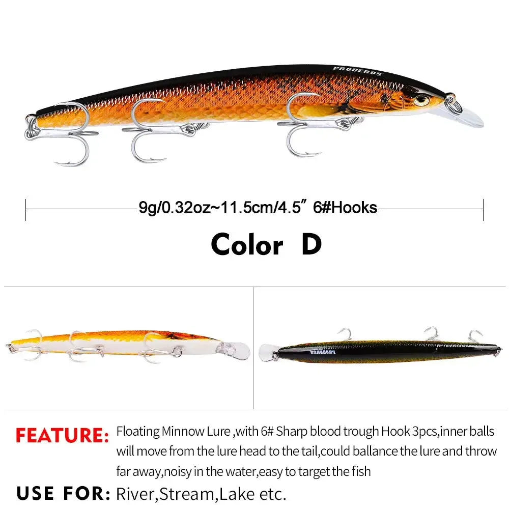 Lureswholesale® New Minnow Plastic hard bait 11.5cm-9g