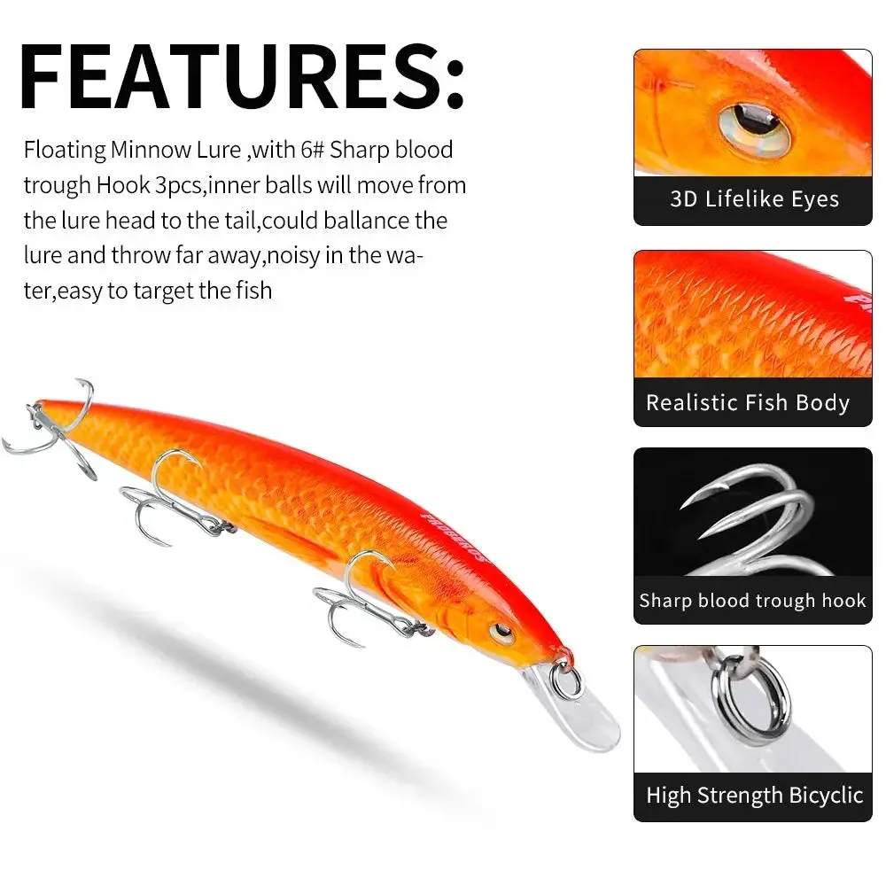 Lureswholesale® New Minnow Plastic hard bait 11.5cm-9g