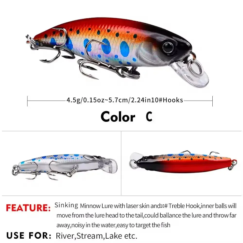 Lureswholesale® Plastic Crankbait Bass Wobblers Lures