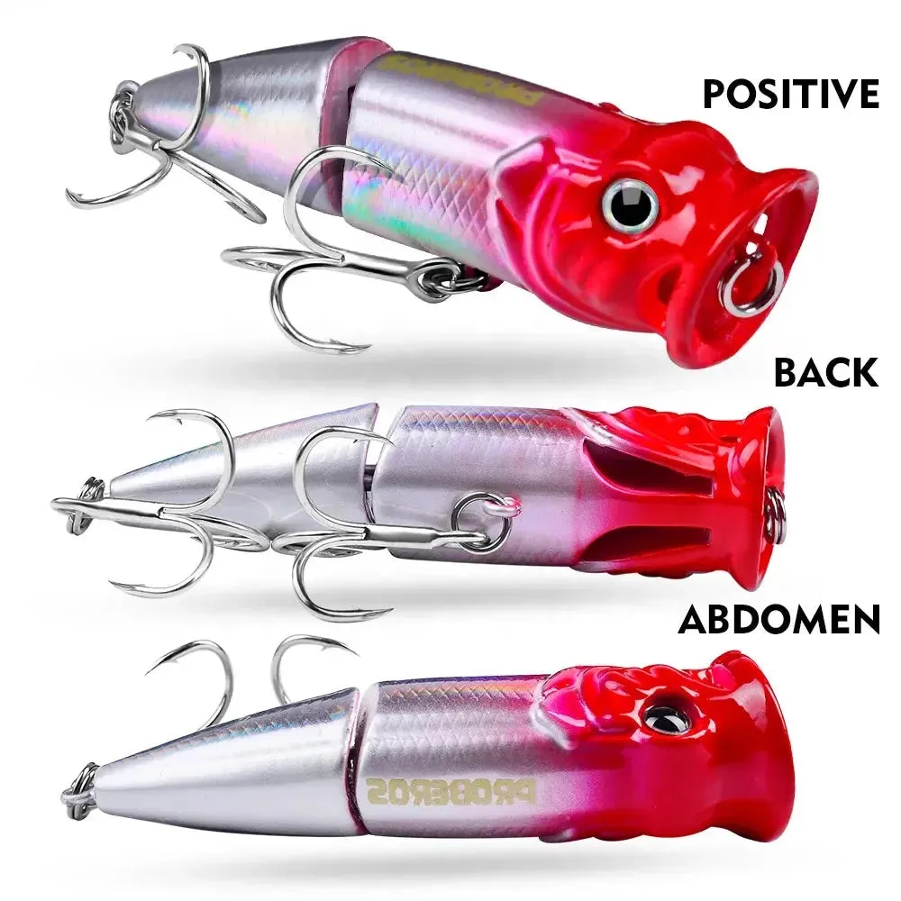 Lureswholesale® Popper Hard Bass 3D Eyes Big Mouth Floating Lure