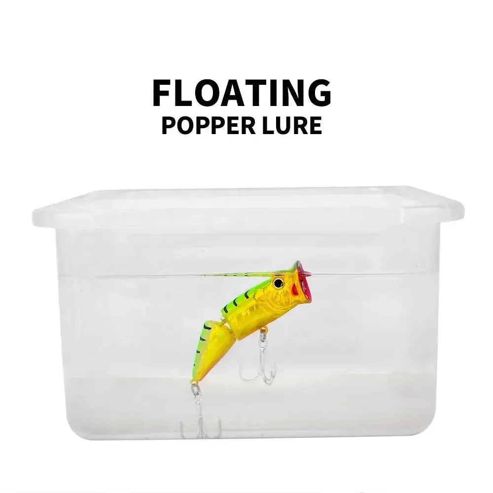 Lureswholesale® Popper Hard Bass 3D Eyes Big Mouth Floating Lure