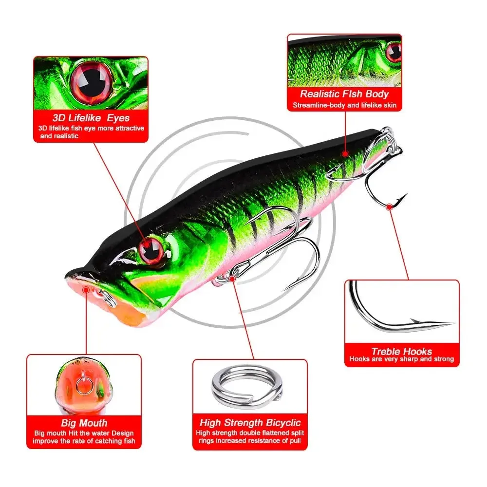 Lureswholesale® Poppers Topwater Fishing Lures