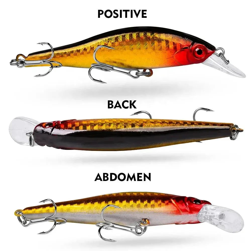 Lureswholesale® Sinking Minnow Crank Bait With Treble Hook