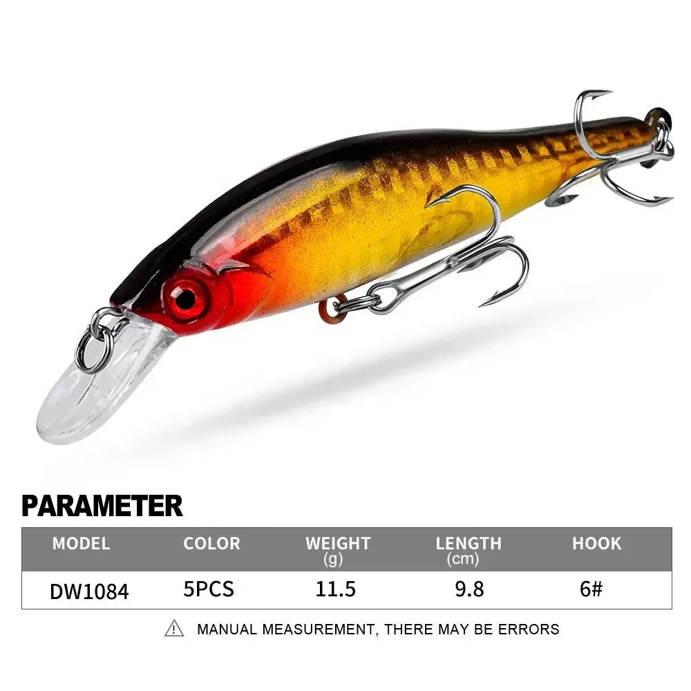 Lureswholesale® Sinking Minnow Crank Bait With Treble Hook