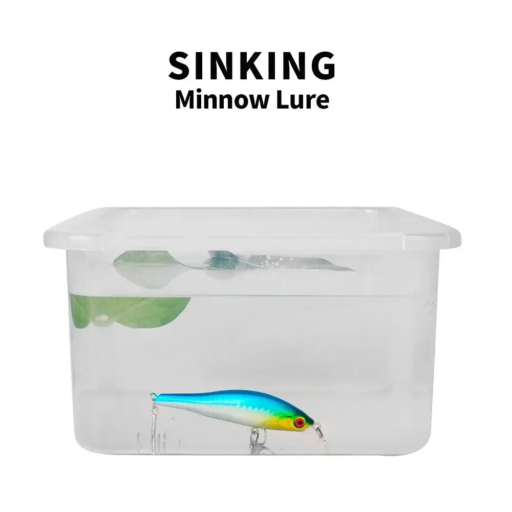 Lureswholesale® Sinking Minnow Crank Bait With Treble Hook