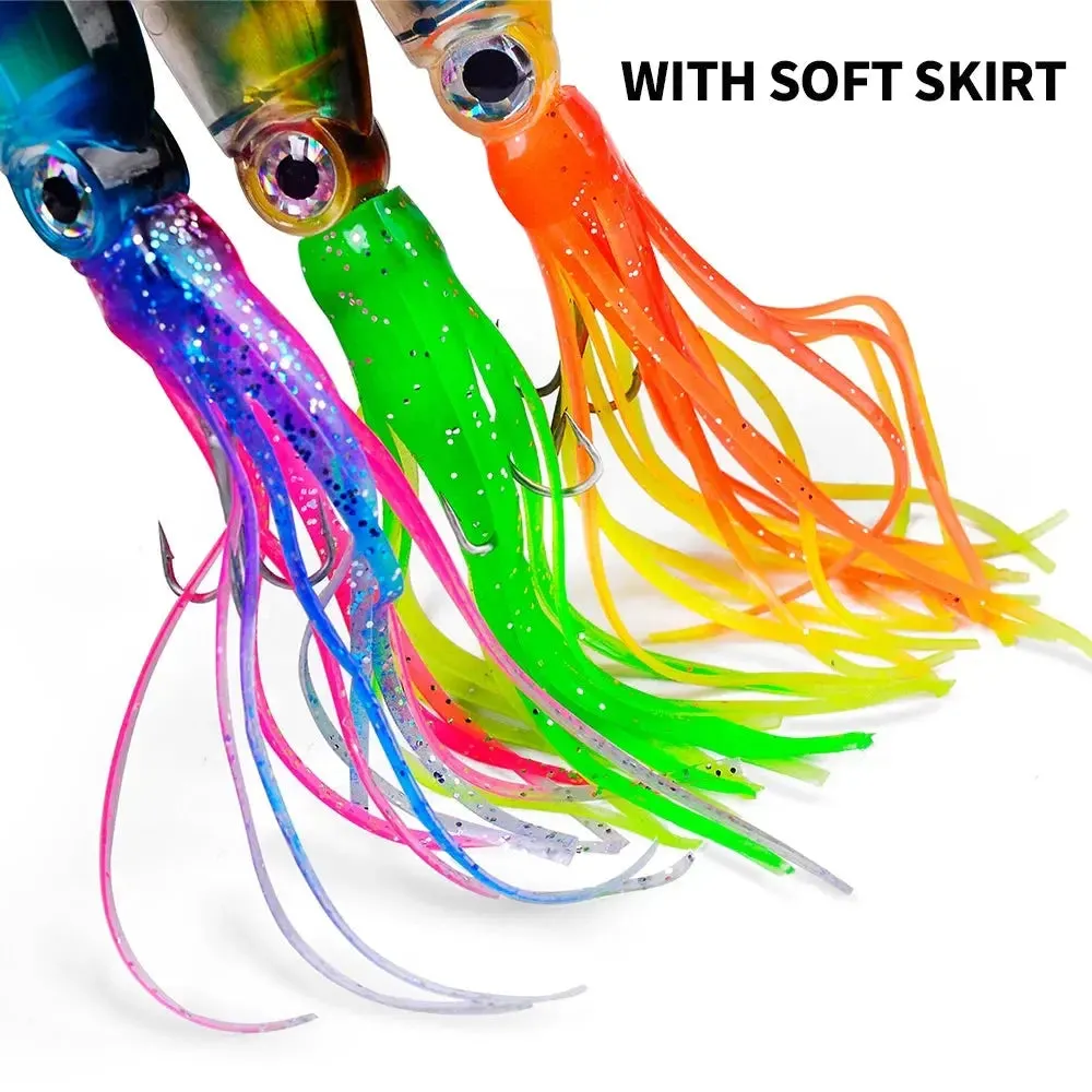 Lureswholesale® Squid Jig Bass Bait With Skirts