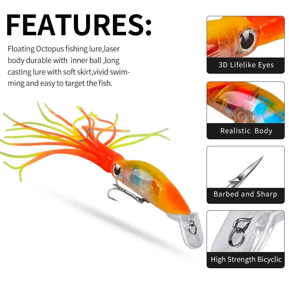 Lureswholesale® Squid Jig Bass Bait With Skirts