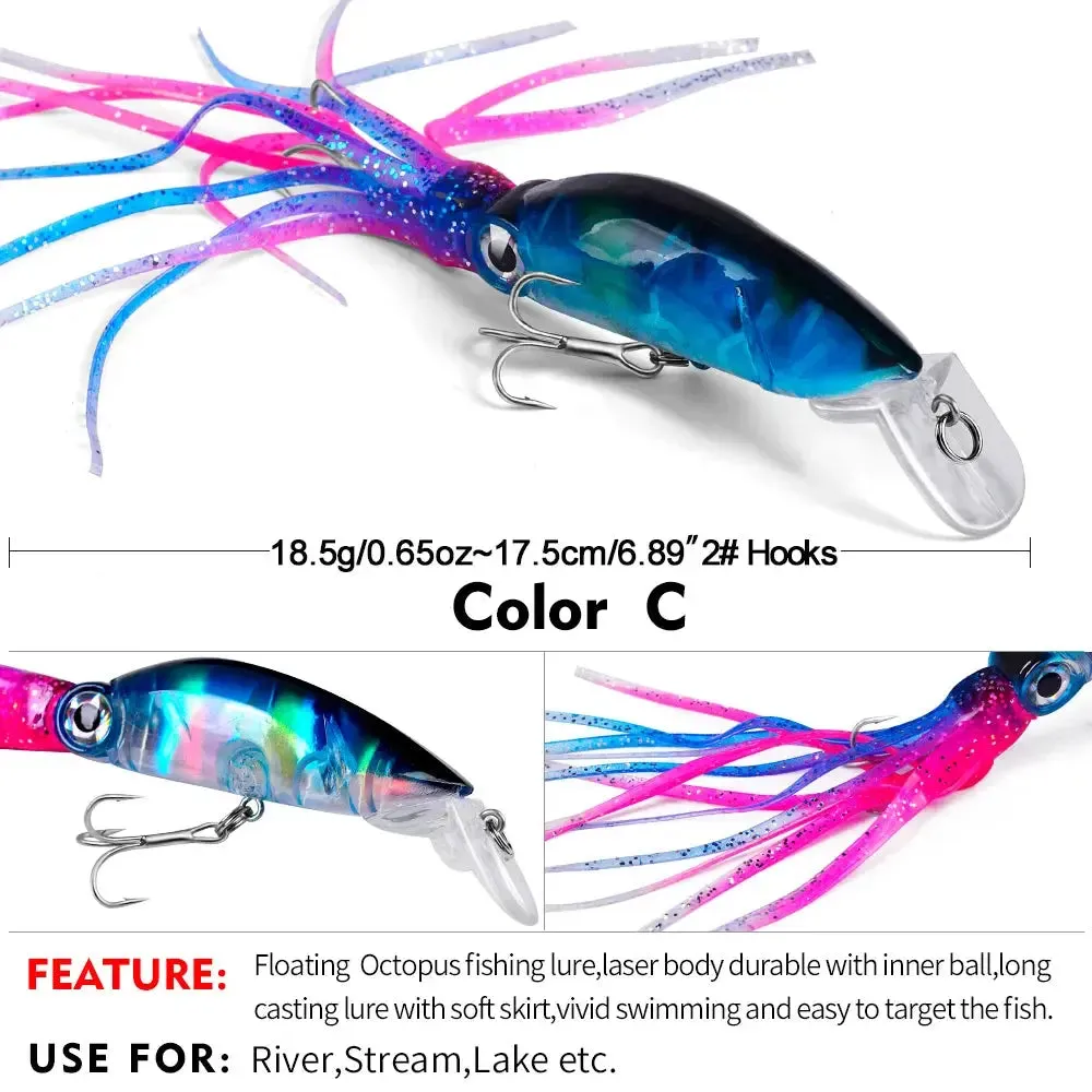 Lureswholesale® Squid Jig Bass Bait With Skirts