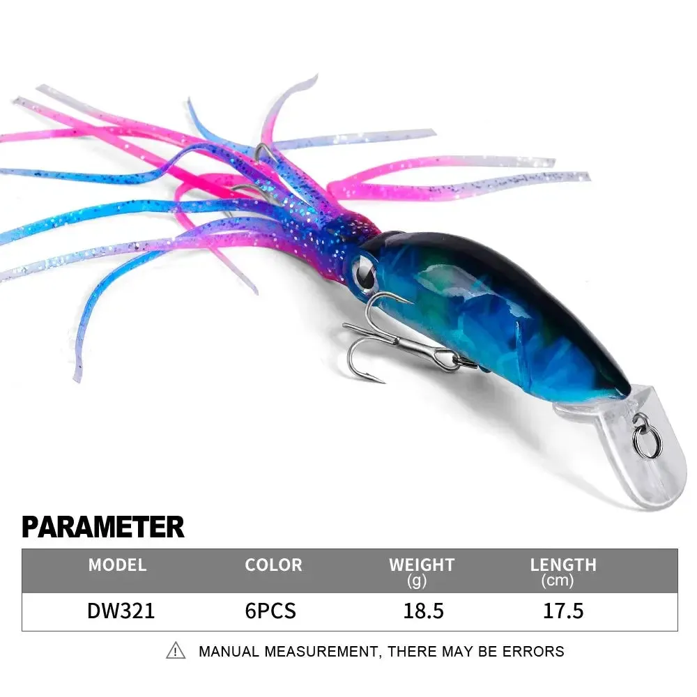Lureswholesale® Squid Jig Bass Bait With Skirts