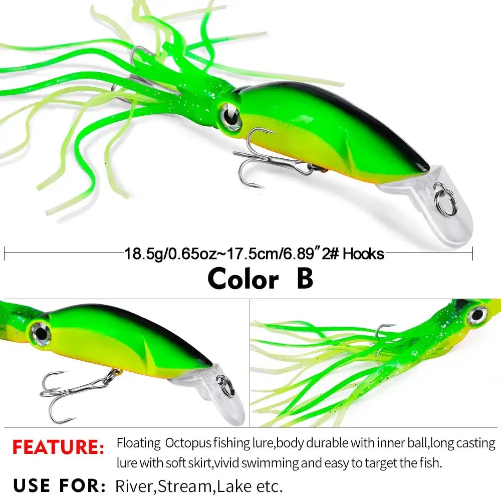 Lureswholesale® Squid Jig Bass Bait With Skirts