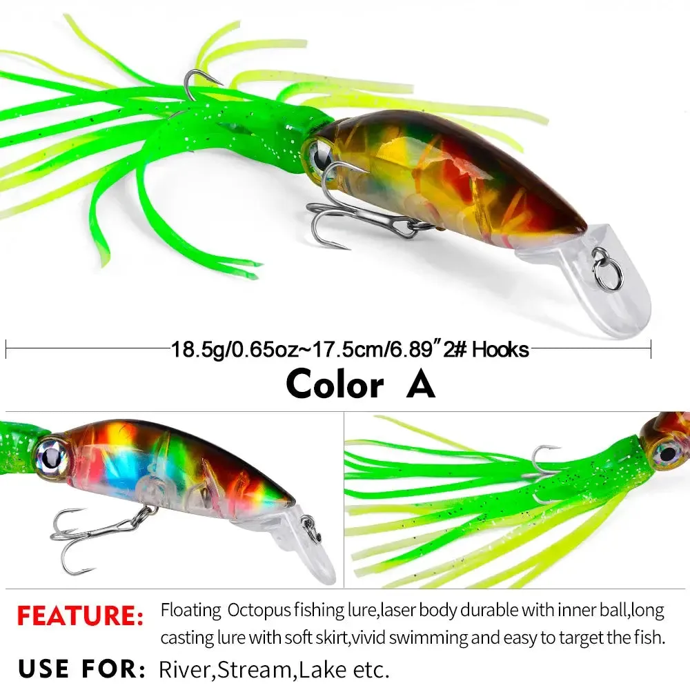 Lureswholesale® Squid Jig Bass Bait With Skirts
