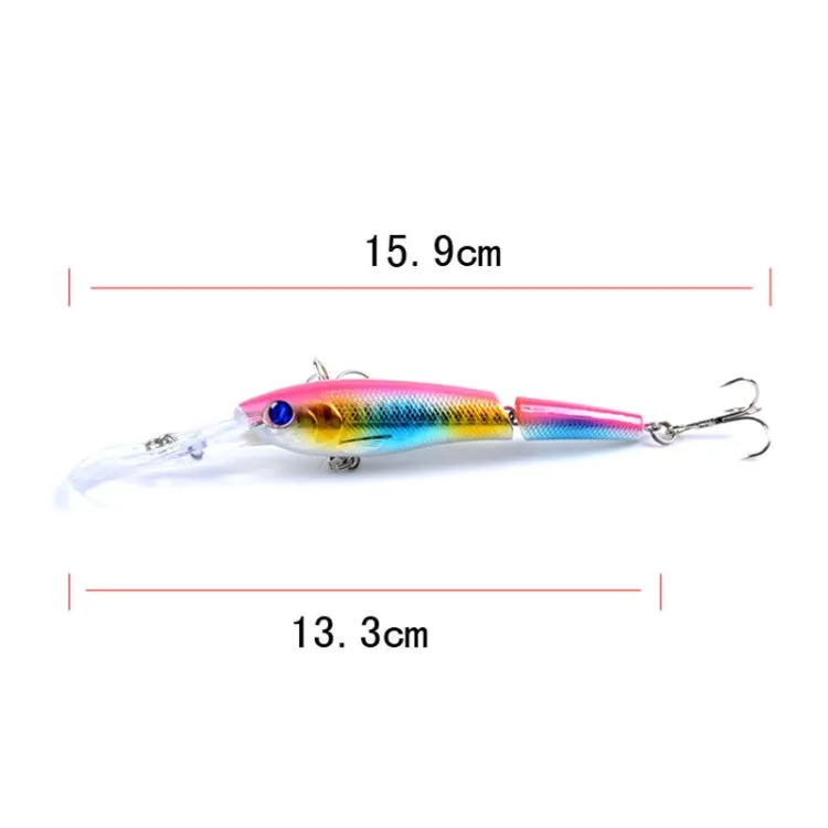 M0208 13.3cm/13.4g Lure Bionic Multi-section Mino Fake Lure Plastic Lure(3)