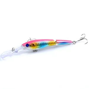 M0208 13.3cm/13.4g Lure Bionic Multi-section Mino Fake Lure Plastic Lure(3)