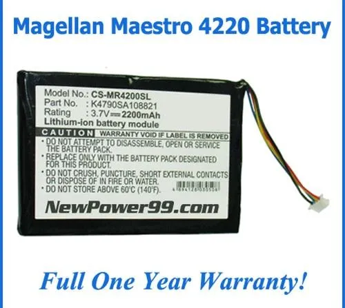 Magellan Maestro 4220 Battery Replacement Kit with Tools, Video Instructions and Extended Life Battery