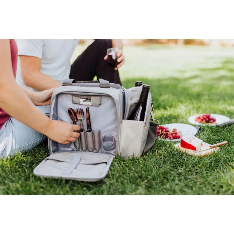 Malibu PT Frontier Edition Picnic Basket Cooler - Heathered Gray with Black Accents
