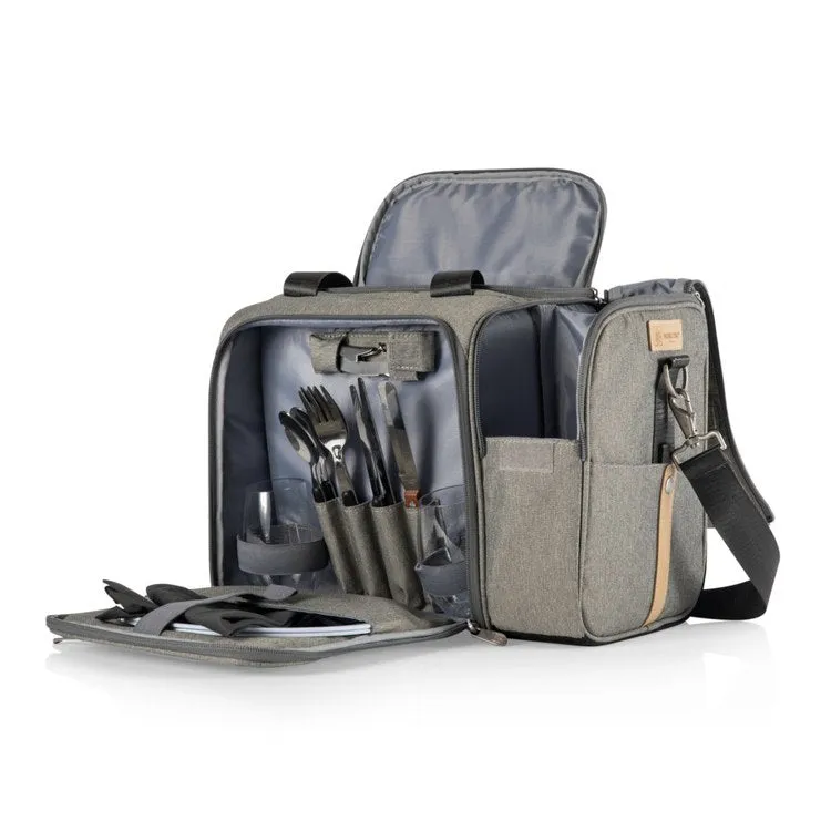 Malibu PT Frontier Edition Picnic Basket Cooler - Heathered Gray with Black Accents