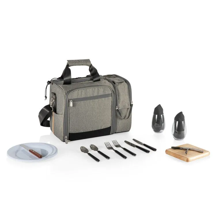 Malibu PT Frontier Edition Picnic Basket Cooler - Heathered Gray with Black Accents
