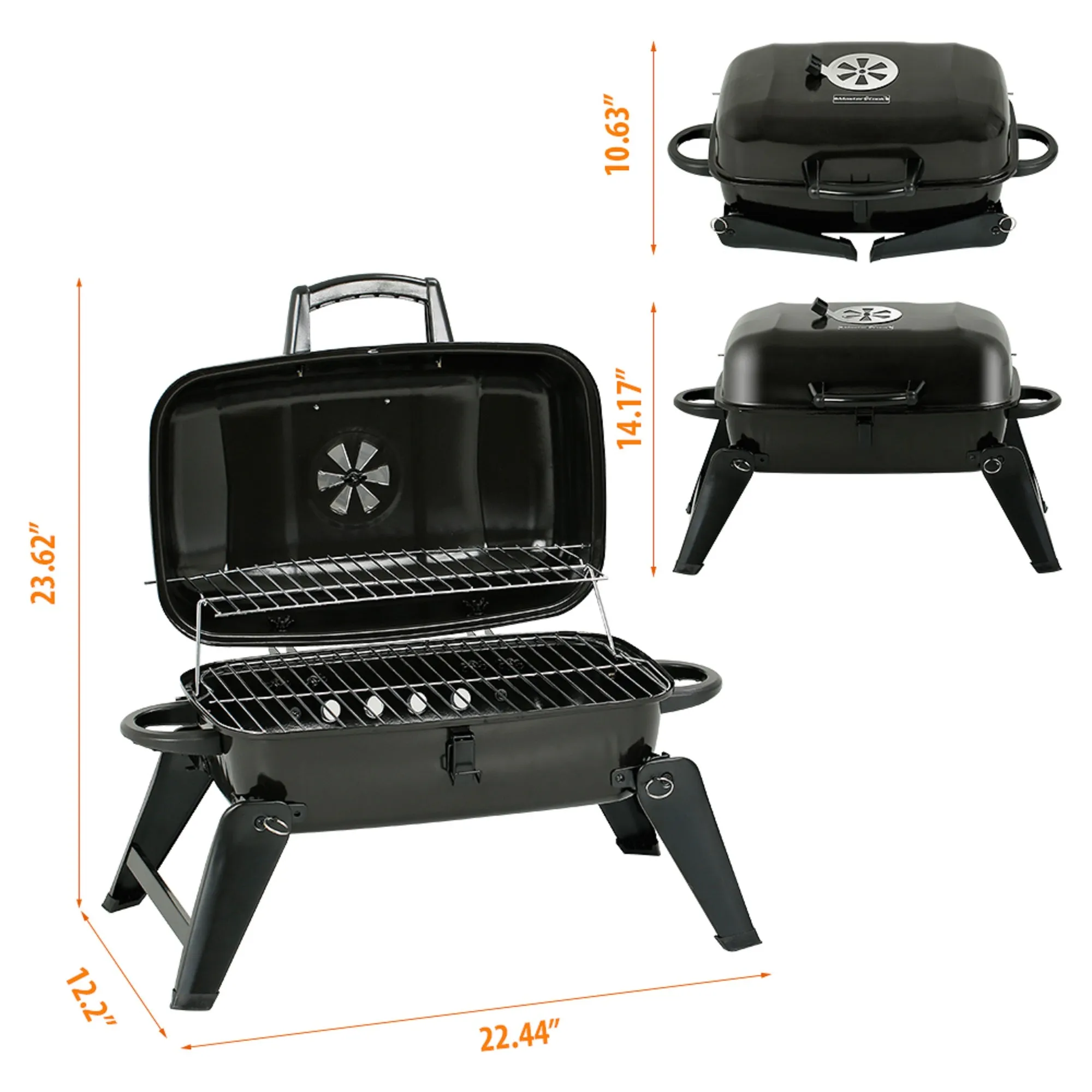 Mastercook Go-Anywhere Outdoor Portable Charcoal Grill