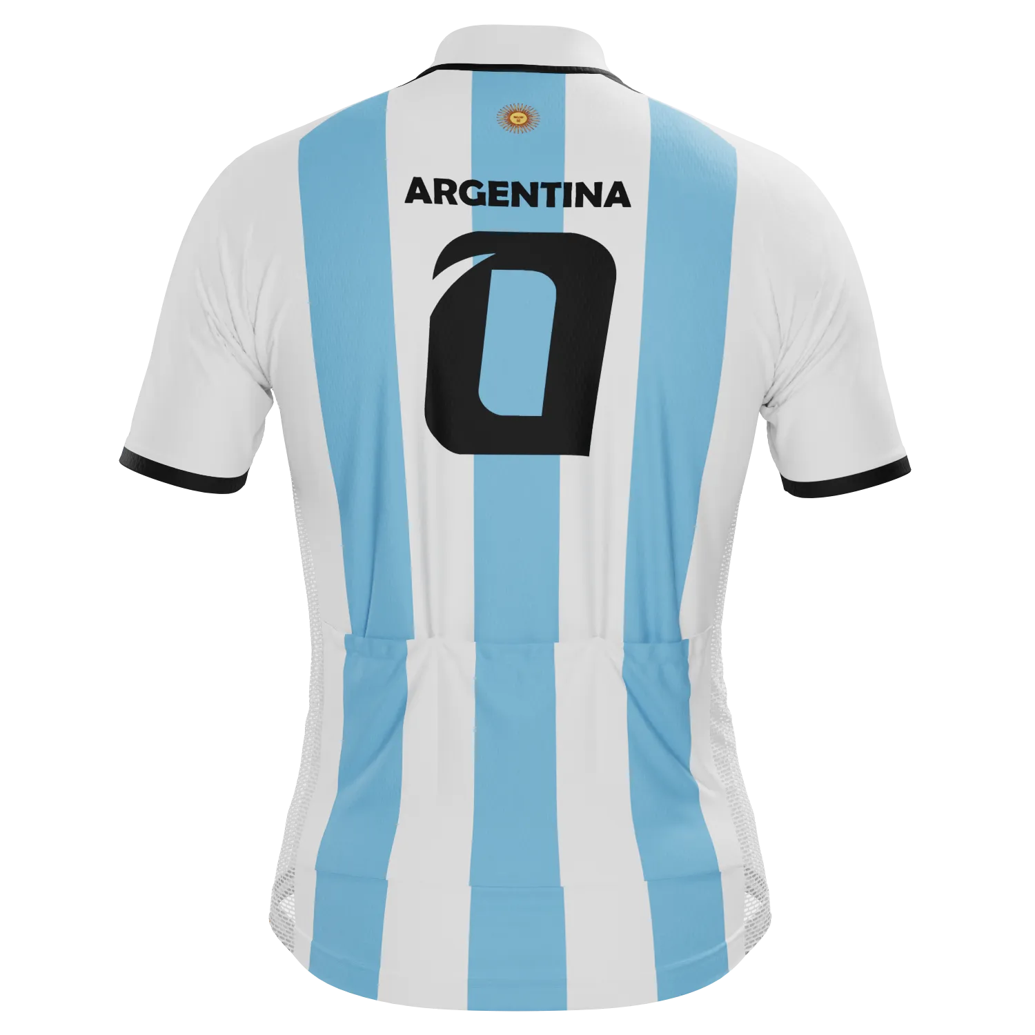 Men's Argentina Soccer Short Sleeve Cycling Jersey