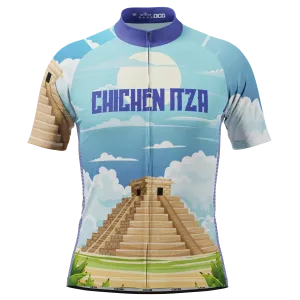 Men's Around The World - Chichen Itza Short Sleeve Cycling Jersey