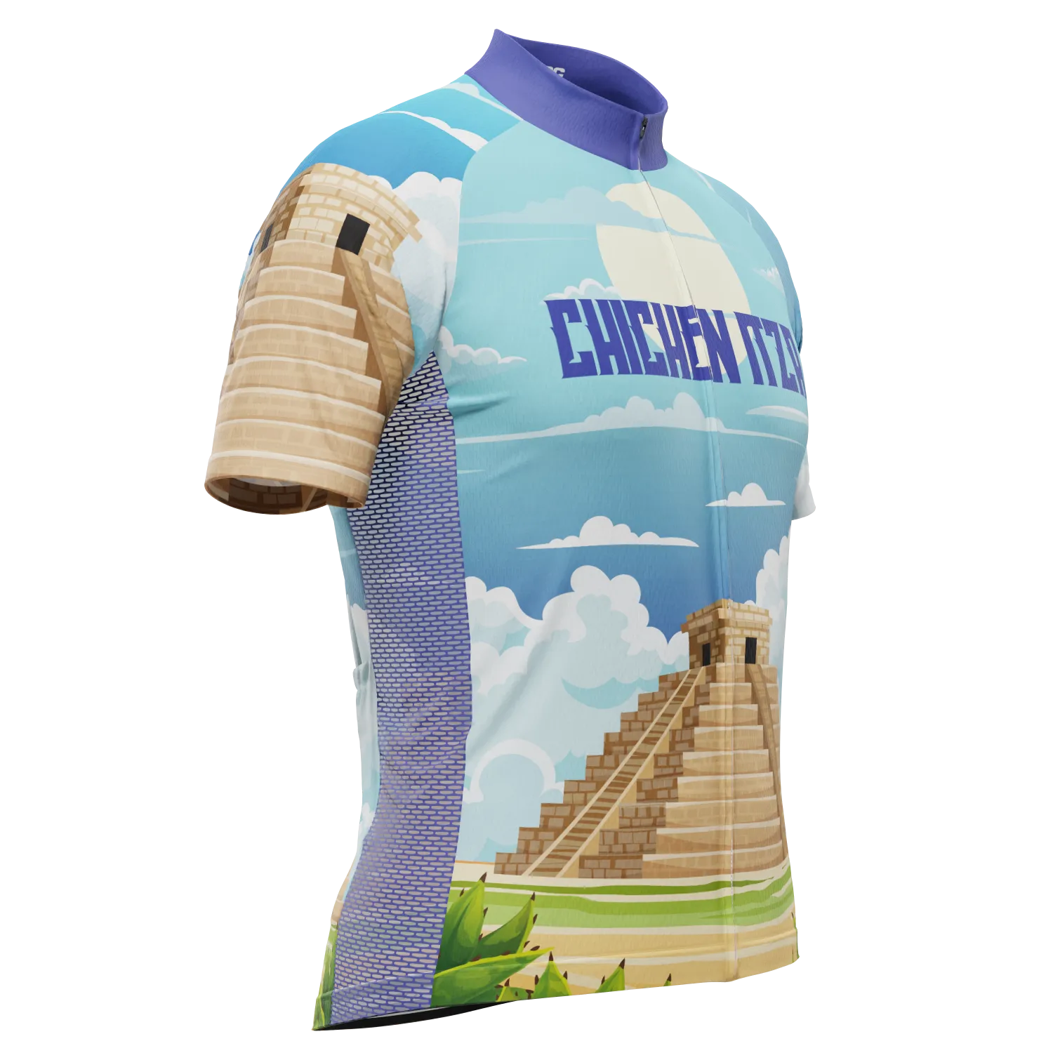 Men's Around The World - Chichen Itza Short Sleeve Cycling Jersey