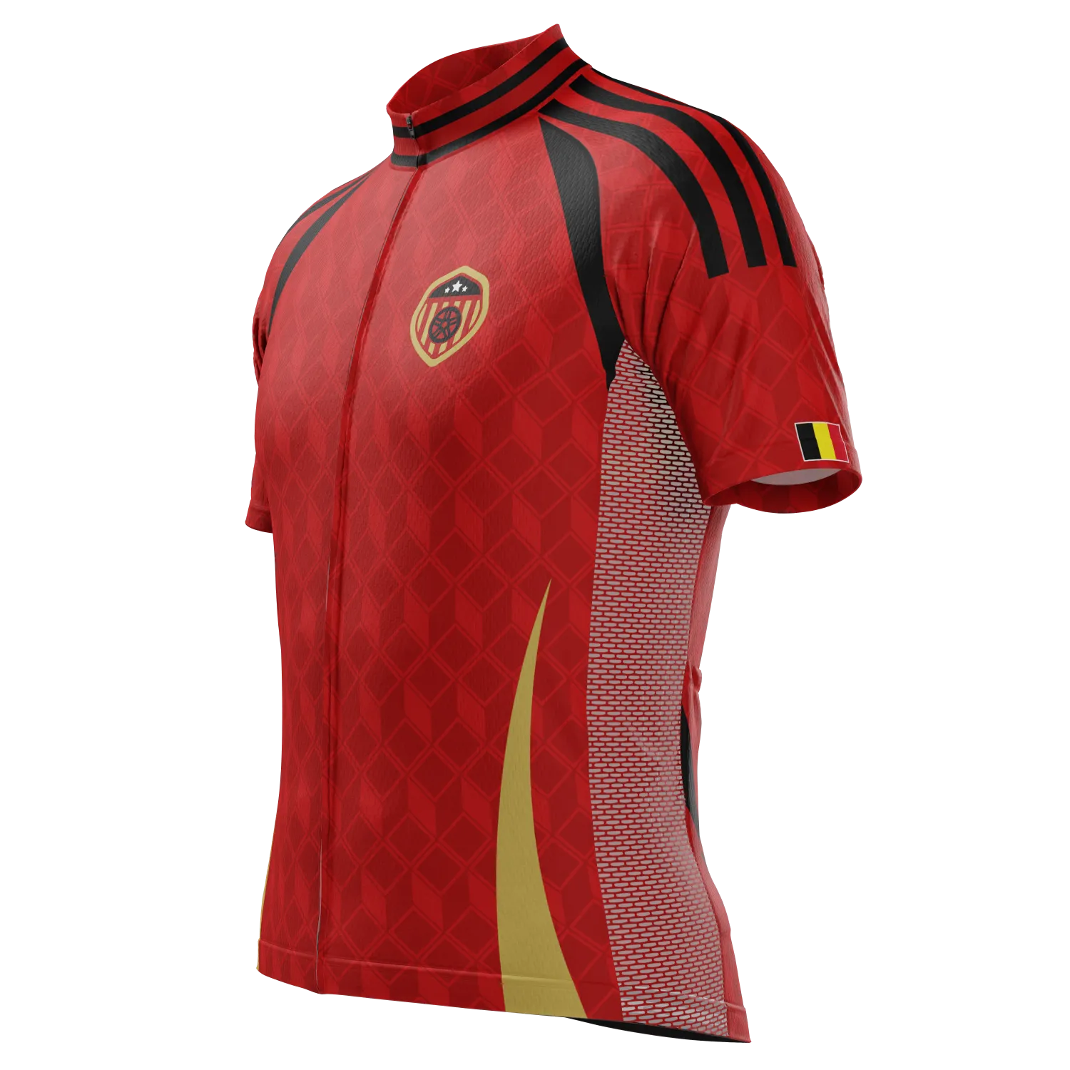 Men's Belgium Soccer Short Sleeve Cycling Jersey