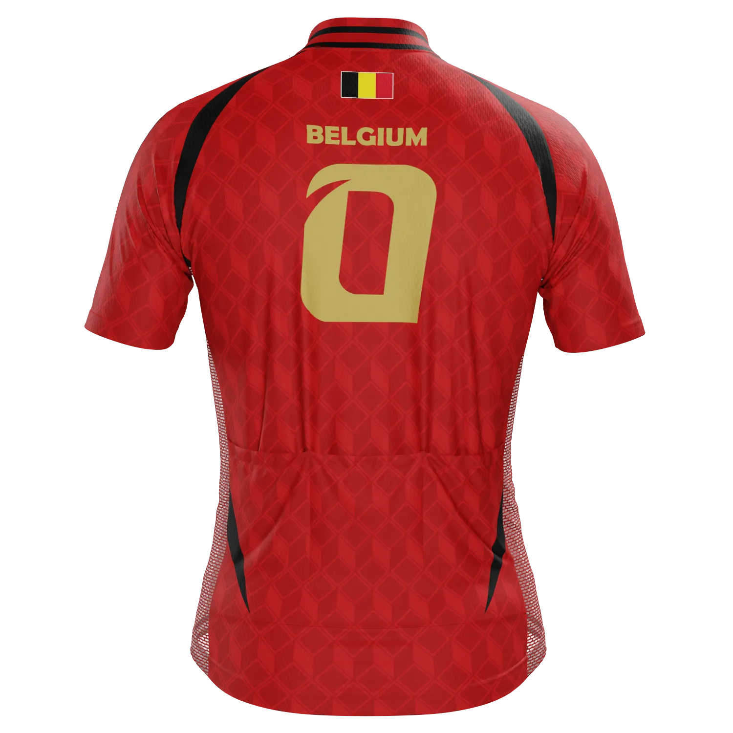 Men's Belgium Soccer Short Sleeve Cycling Jersey